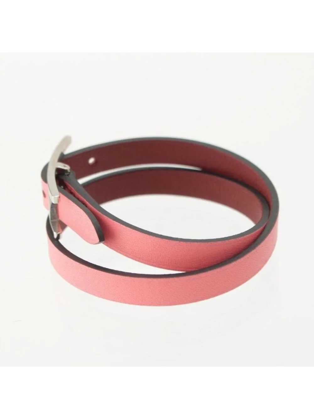 Hermes Behapi Double Tour Bracelet Swift Pink Bordeaux